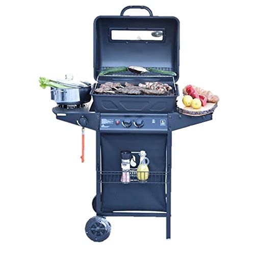 ACTIVA Halifax Gasgrill – Premium Lavastein BBQ mit Abdeckhaube, 5,5 kW stufenlos regelbarer Brenner