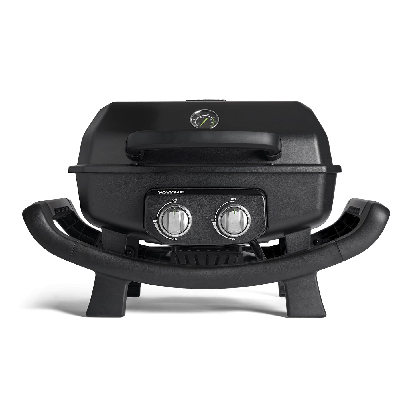 BURNHARD WAYNE Gasgrill – Tragbarer 2-Brenner Tischgrill, 4,4 kW, mit Gusseisenrost & Brennkammer aus Aludruckguss