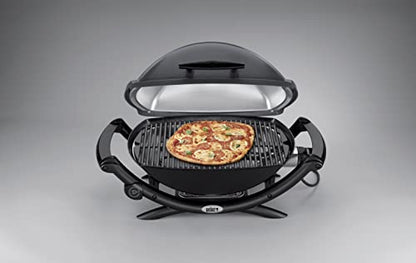 Weber Q2400 Elektrogrill – 54x39 cm Grillfläche, Gussrost emailliert, mit Seitentischen, Dark Grey