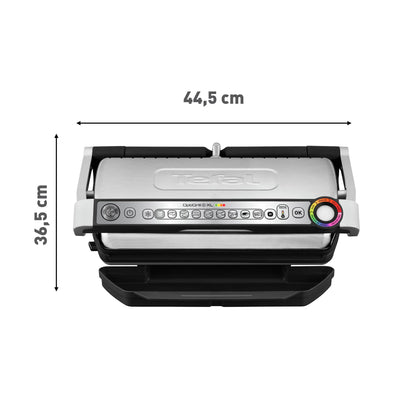 Tefal OptiGrill+ XL – Elektro-Kontaktgrill GC722D16, 9 Programme, abnehmbare XL-Platten, Edelstahl