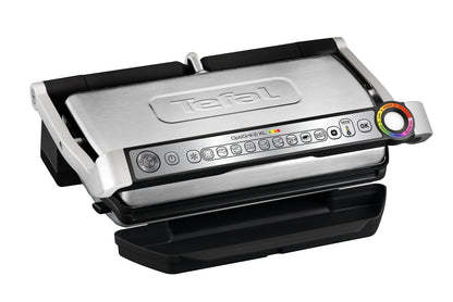 Tefal OptiGrill+ XL – Elektro-Kontaktgrill GC722D16, 9 Programme, abnehmbare XL-Platten, Edelstahl
