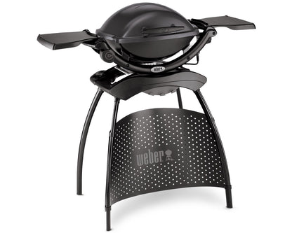 Weber Q1400 Elektrogrill – Kompakter Balkon- & Standgrill, 43x32 cm, Guss-Grillrost emailliert, Dark Grey