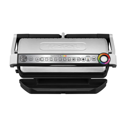 Tefal OptiGrill+ XL – Elektro-Kontaktgrill GC722D16, 9 Programme, abnehmbare XL-Platten, Edelstahl