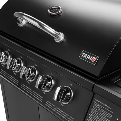 TAINO BASIC 6+1 Gasgrill – Großer BBQ Grillwagen mit Edelstahl-Brennern & Thermometer